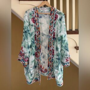 Johnny Was Workshop Smoking Jacket / Kimono XL